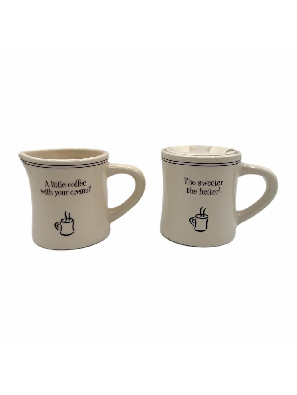 Vintage Mud Pie Mini Sugar Bowl & Creamer Matching Set